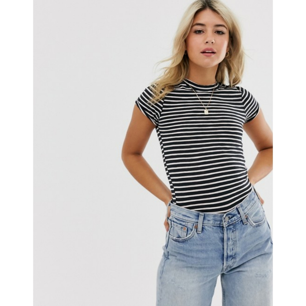 NWT Free People Night Sky Stripe T-Shirt